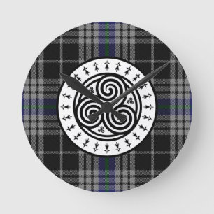Triskele & Tartan National Breizh Round Clock