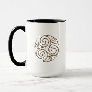Triskelion Celtic – Triple spiral symbol – Mosaic  Mug