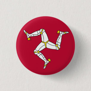 Triskelion Isle of man flag 3 Cm Round Badge