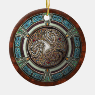 Triskelion Pendant/Ornament Ceramic Ornament