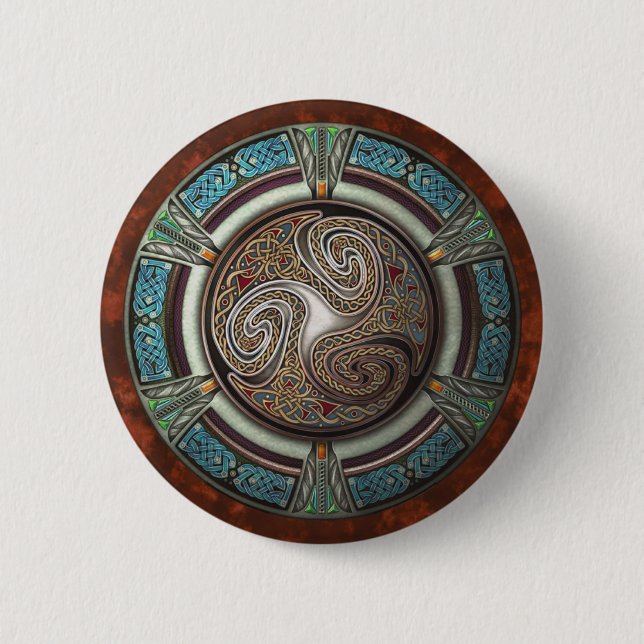 Triskelion Round Button (Front)