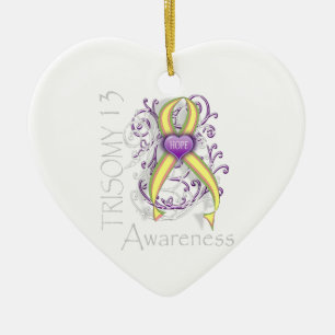 Trisomy 13 Awareness Ceramic Ornament