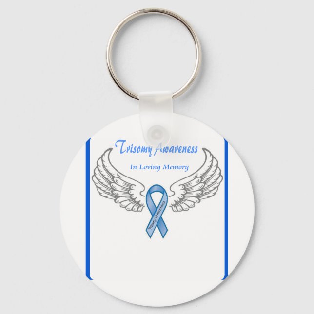 Trisomy 18 Customisable In Loving Memory Key Ring (Front)