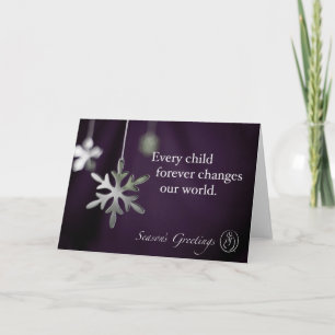 Trisomy 18 Foundation Season's Greetings Snowflake Holiday Card