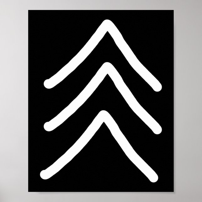 Trisomy 21 Down Syndrome Three Chromosome Arrows Poster (Front)