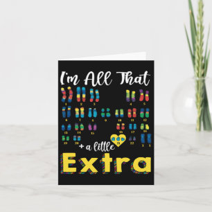 Trisomy 21 Xx Extra Chromosome Girl World Down Syn Card