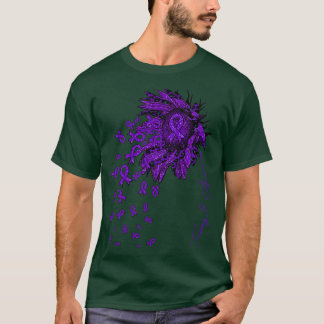 Trisomy 9 Awareness Sunflower ribbon flowers fall T-Shirt