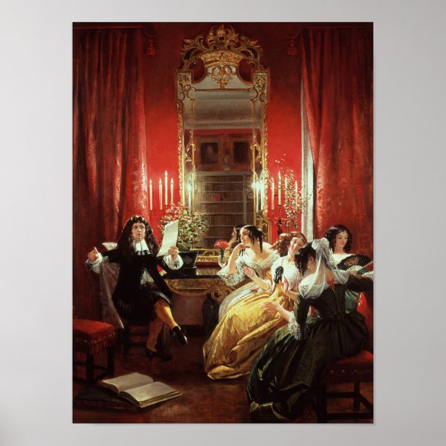 Trissotin Reading his Sonnet Poster (Front)