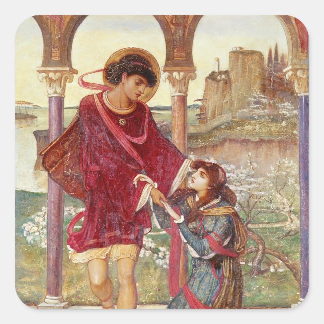 Tristan and Iseult, 1876 Square Sticker (Front)