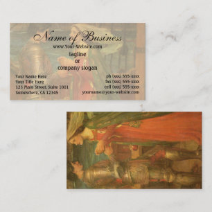 Tristan and Isolde by John William Waterhouse Business Card