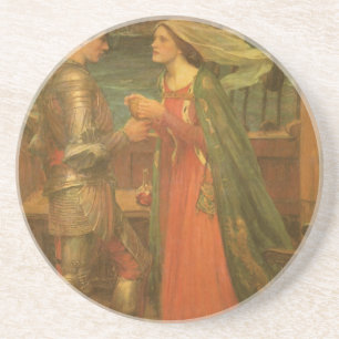 Tristan and Isolde by John William Waterhouse Coaster