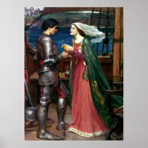 Tristan and Isolde by John William Waterhouse Poster