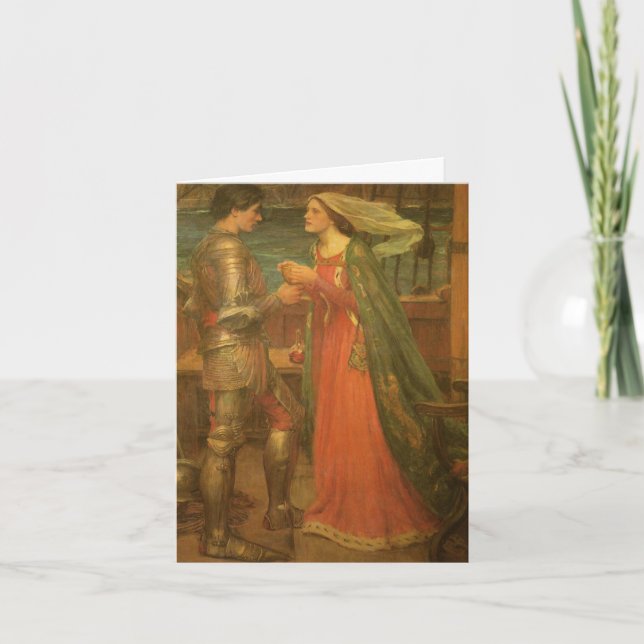 Tristan and Isolde by JW Waterhouse Wedding Thank You Card (Front)