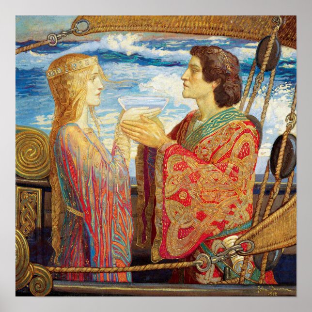 Tristan and Isolde, c. 1912 by John Duncan Poster (Front)