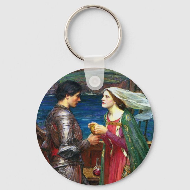 Tristan and Isolde, c. 1916 by John Waterhouse Key Ring (Front)