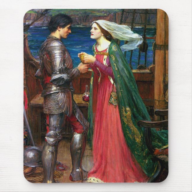 Tristan and Isolde, c. 1916 by John Waterhouse Mouse Pad (Front)