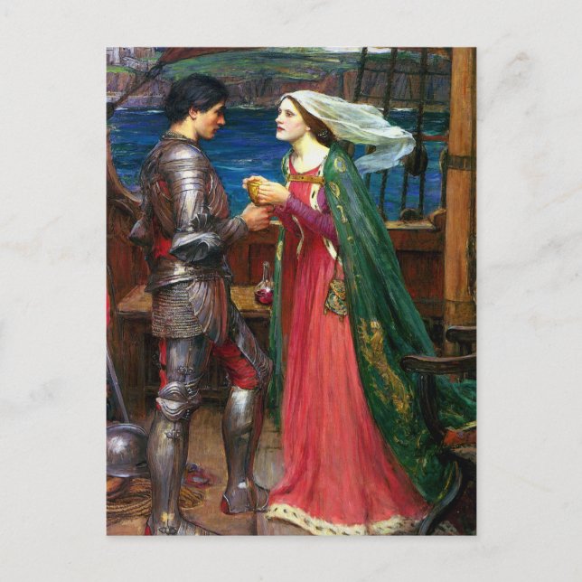Tristan and Isolde, c. 1916 by John Waterhouse Postcard (Front)