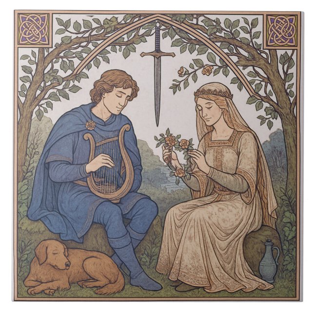 Tristan and Isolde Ceramic Tile (Front)