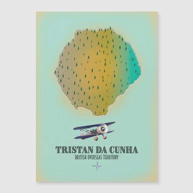 Tristan da Cunha British Overseas Territory map (Front)