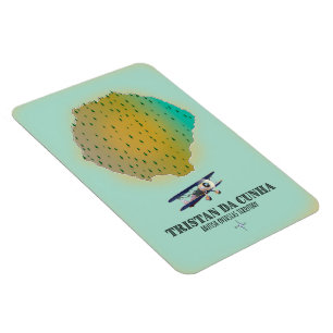Tristan da Cunha British Overseas Territory map Magnet