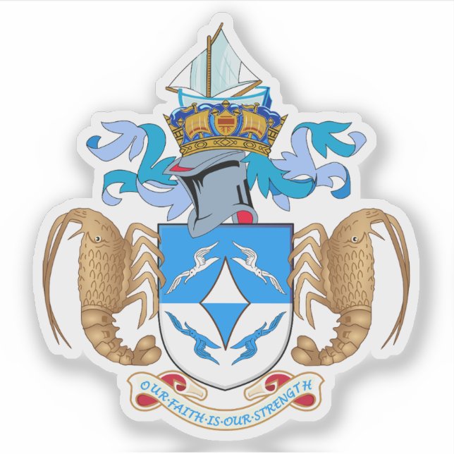 Tristan da Cunha coat of arms, British Overseas (Front)