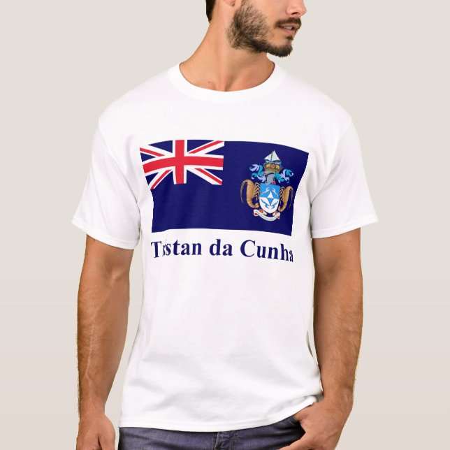 Tristan da Cunha Flag with Name T-Shirt (Front)