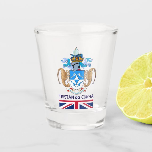Tristan da Cunha Shot Glass (Front)
