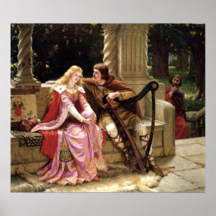 Tristan & Iseult by Edmund Leighton 1902 Poster