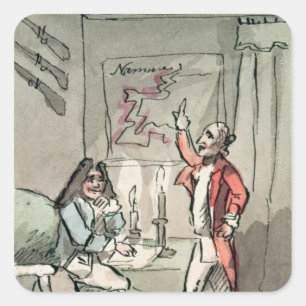 Tristram Shandy, 1786 Square Sticker