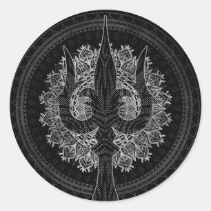 Trisula  -Trident of Shiva Classic Round Sticker