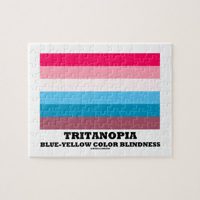 Tritanopia Blue-Yellow Colour Blindness Jigsaw Puzzle (Horizontal)