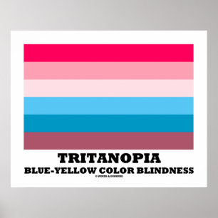 Tritanopia Blue-Yellow Colour Blindness Poster