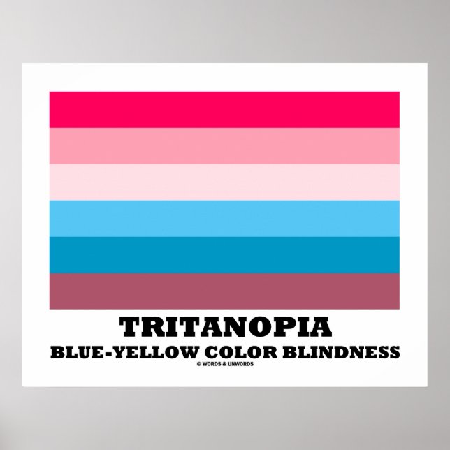 Tritanopia Blue-Yellow Colour Blindness Poster (Front)