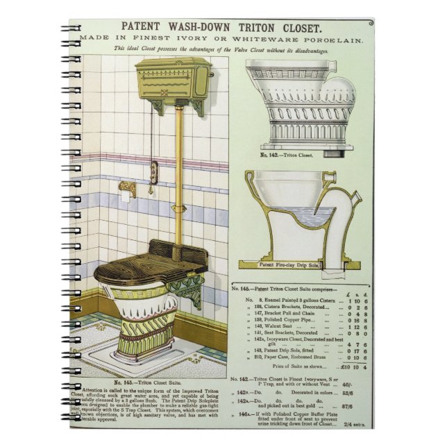 Triton Closet from a catalogue of sanitary wares p Notebook (Front)