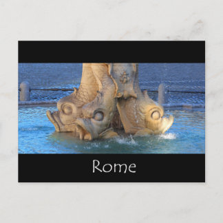 Triton fountain - Rome Postcard