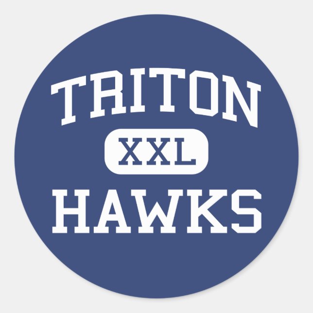Triton - Hawks - High - Erwin North Carolina Classic Round Sticker (Front)