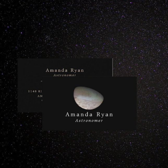 Triton, Neptune's Largest Moon, Astronomy Business Card (Creator Uploaded)