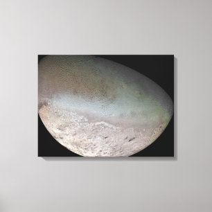 Triton, the largest moon of planet Neptune Canvas Print