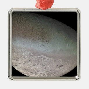 Triton, the largest moon of planet Neptune Metal Ornament
