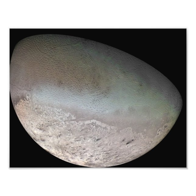 Triton, the largest moon of planet Neptune Photo Print (Front)