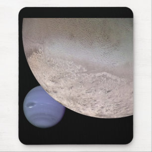 Triton with Neptune in the background NASA Mouse Pad
