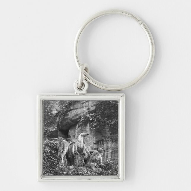 Tritons grooming two horses of the sun key ring (Front)