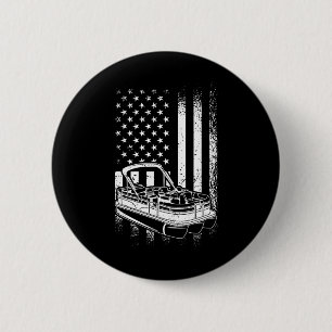 Tritoon Boat Boating - American Tritoon Captain 6 Cm Round Badge