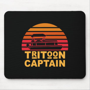 Tritoon Captain Pontoon Captain Tri-toon Boating Mouse Pad