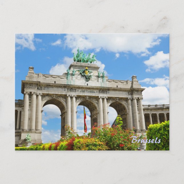 Triumph Arch in Cinquantennaire Parc in Brussels Postcard (Front)