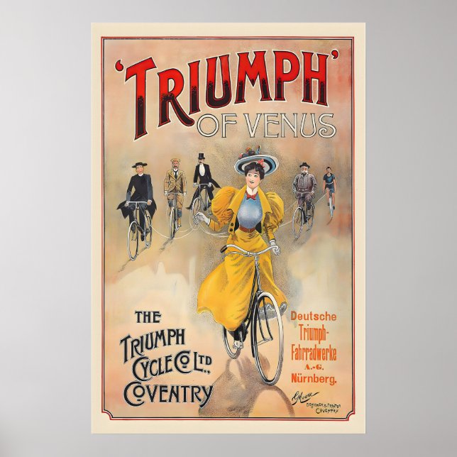Triumph Cycles Coventry Vintage Advertising Poster (Front)