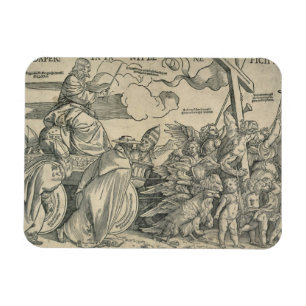 Triumph of Christ (wood engraving) Magnet