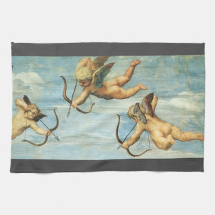 Triumph of Galatea Angels detail by Raphael Sanzio Tea Towel