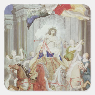 Triumph of King Louis XIV  of France Square Sticker