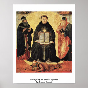 Triumph Of St. Thomas Aquinas By Benozzo Gozzoli Poster